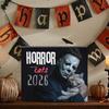 2026 Halloween Horror Movie And Cats Wall Calendar 12-Month Planner with Spooky Cat Illustrations Wall Hanging Spiral Bound Calendar