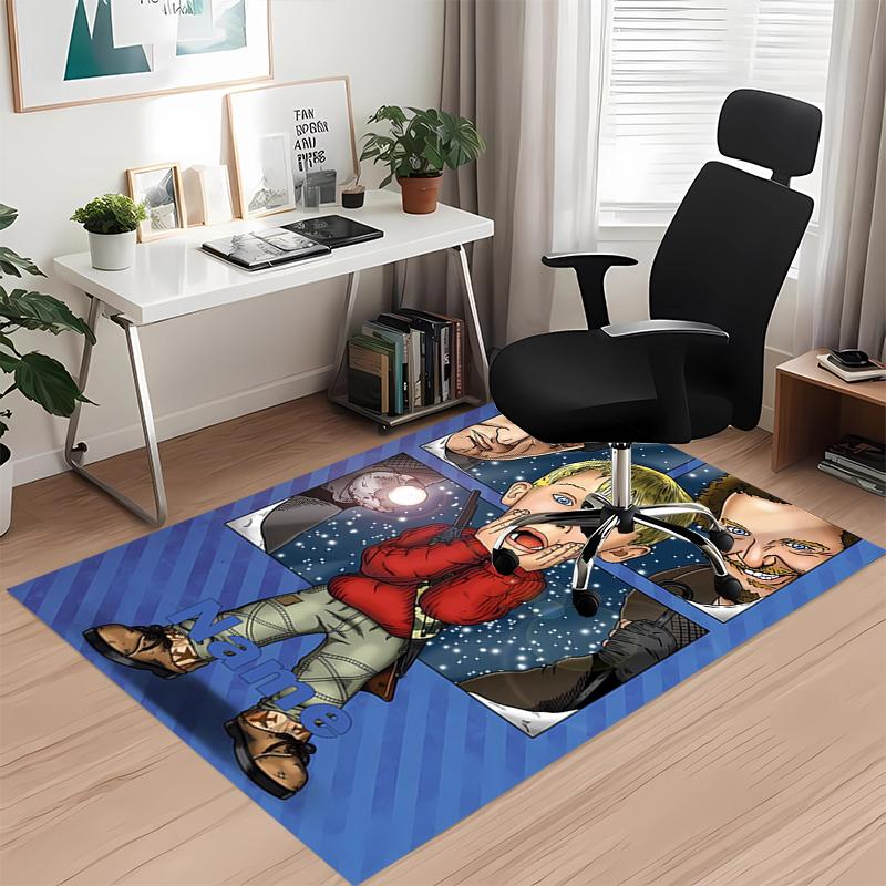 Custom Name Home Alone Printed Carpet, for Office Chair Living Room Bedroom Kitchen Room Decor Gifts.