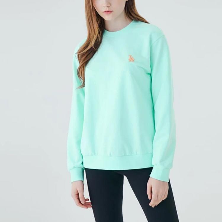 MLB Geborduurd Logo Sport Casual Ronde Hals Lange Mouw Sweatshirt Unisex sweatshirt Muntgroen 31MT01011-07T
