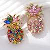 Sparkling Rhinestones Pineapple Brooch Featuring Vibrant Enamel Design Perfect For Fashion Accessory Gift