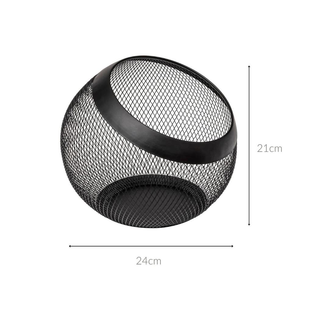 Mayaj Capsulehouder Rond Zwart Staal 24 x 21