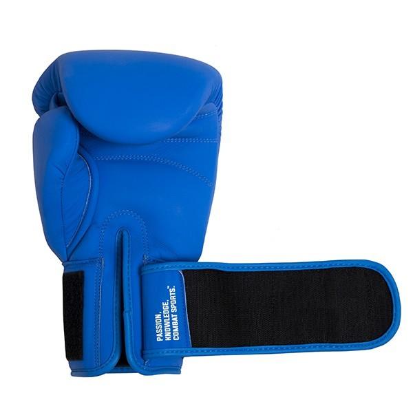 StormCloud Blizzard Classic Genuine Leather Muay Thai Gloves Blue 16oz