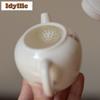 100ml White Porcelain Teapot Vintage Tea Infuser Pot Tea Maker Kettle With Ball Hole Chinese Tea Tea Items Accessories Ornaments