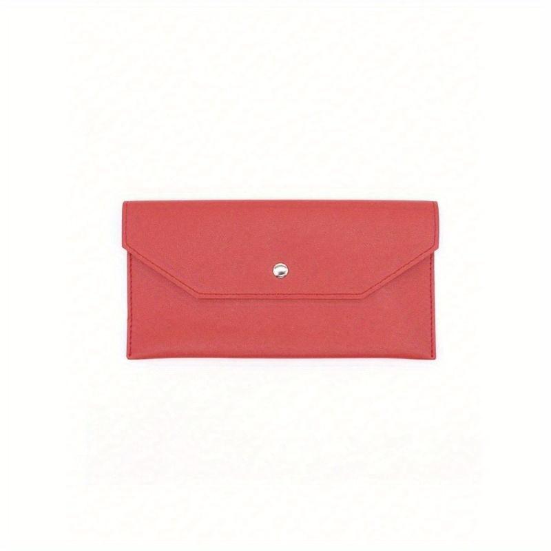 1PC womens wallet Reusable money clip wallet Cash bank card envelope storage bag with card slot Portable leather wallet men