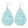 Fashion Leather Earrings Lightweight Faux Leather Leaf Earrings Teardrop Dangle Handmade For Women Girls Jewelry Wholesale