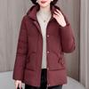 Plus Size XL-5XL Middle Age Women's Winter Jackets Hooded Elegant Loose Thick Warm Embroidery Parkas Female Coats
