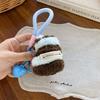 Sandwich Funny Simulation Food Keychain Burger Bag Keyring Soft Cake Plush Pendant  Bag Decoration