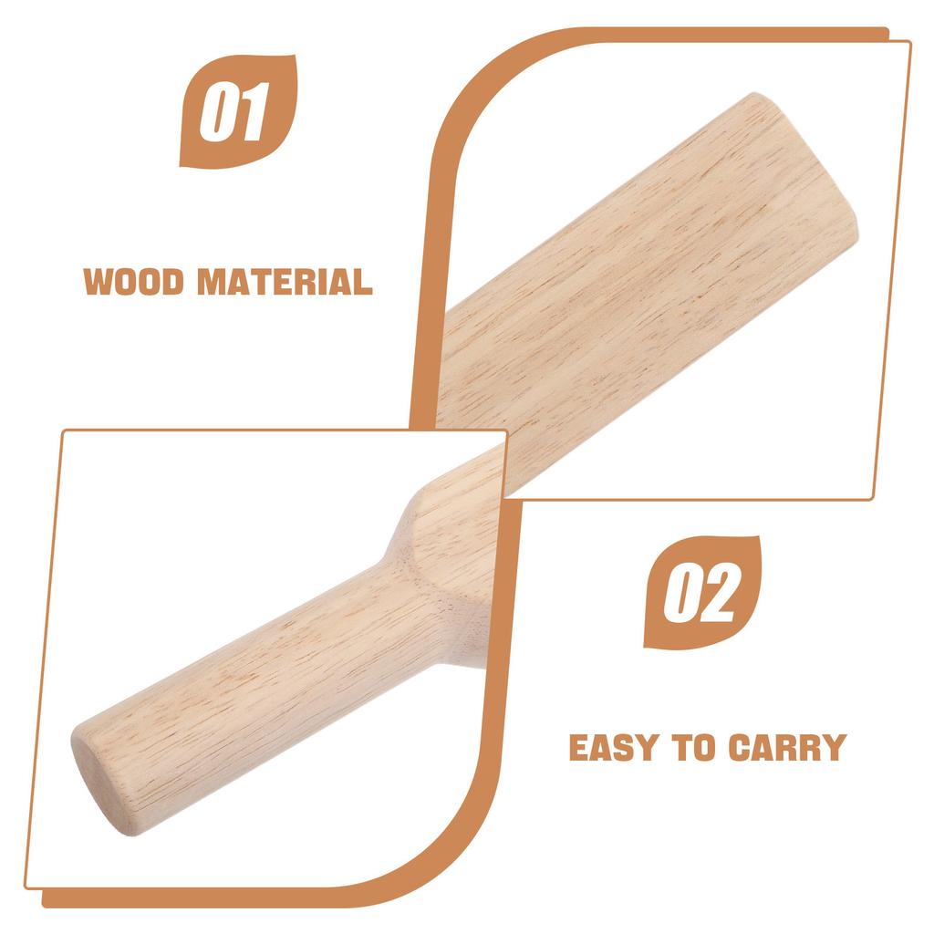 Beech Wood Pottery Paddle Tool for Clay Sculpting and Smoothing Natural Texture Ergonomic Flat Board Design DIY Ceramic Art