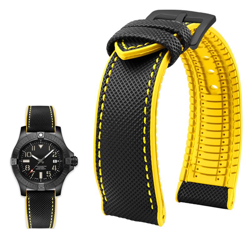 

Classic 20mm 21mm 22mm Canvas Nylon для годинників Seiko Гумовий ремінь водонепроникний ремінець для чоловіків для аксесуарів для годинників Tissot Citizen Mido 23mm