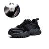 Suction film sole dad shoes women's winter new thick-soled velvet leather women's shoes heightening sports running single shoes