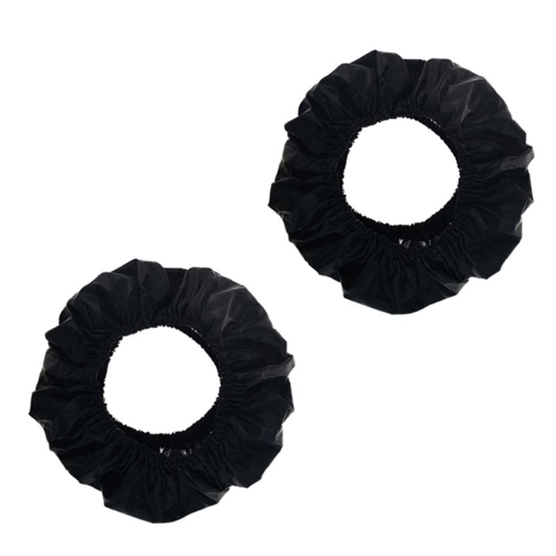 Pack of 2pcs Wheel Cover for Baby Strollers, Dustproof Case Easy To Install Pushchair Accessories Black Protectors