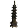 Tower Model Green Bronze Alloy 18cm 9 Levels WenChang Tower Desktop Ornament for Home Office Decoration Gift