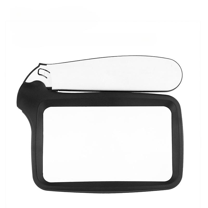 1Pc Folding Hand-held Magnifying Glass Five LED Lights Elderly Reading Newspapers High Definition Acrylic Magnifying Glass