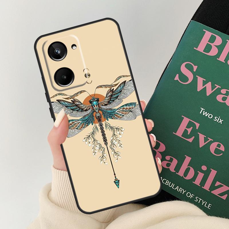 Dragonfly Animal Art For Realme 12 9 10 11 Pro Plus GT5 C67 C55 C53 C51 C35 C33 C30 C25s C21Y C11 GT Neo 5 Case