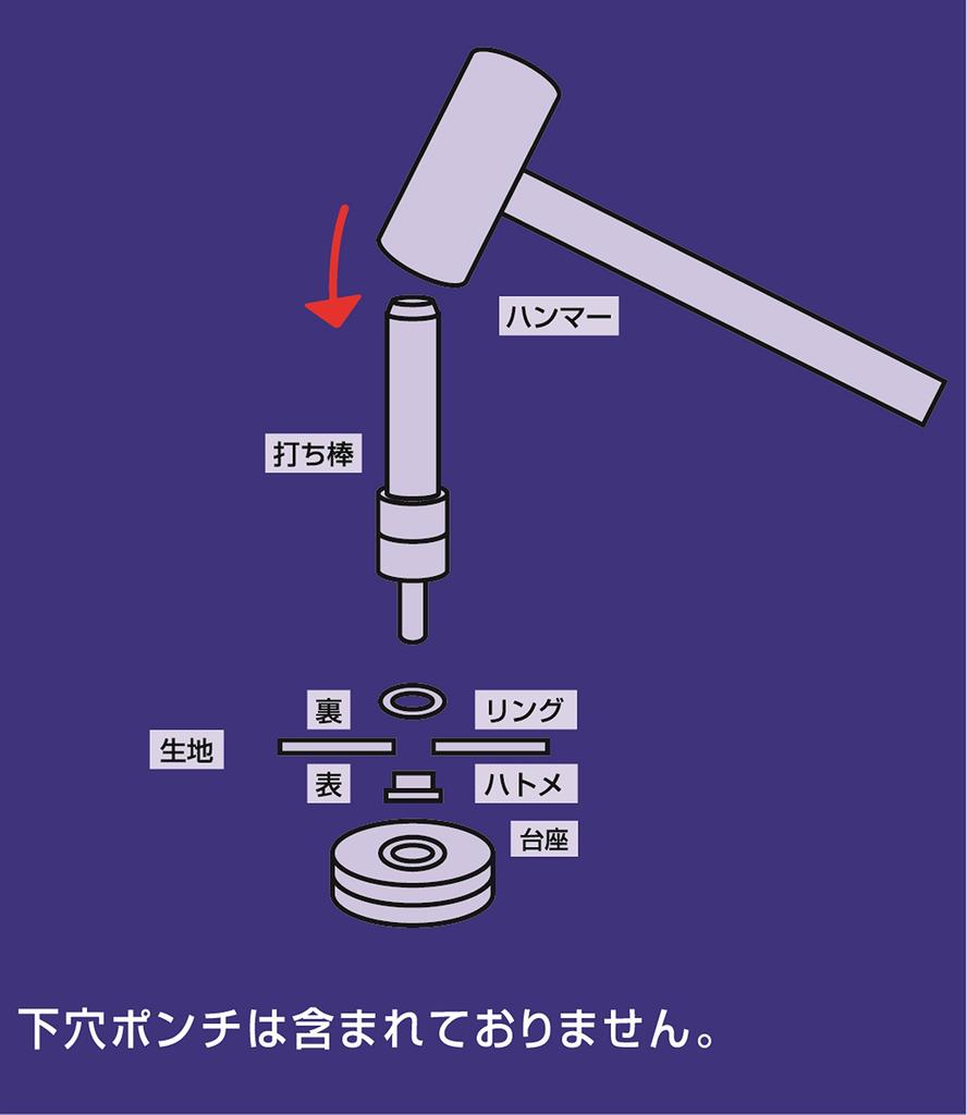 Ichinen Access FAMILY TOOL Eyelet 15mm for Stainless Steel Eyelets Hammer, (#30), 51592,
