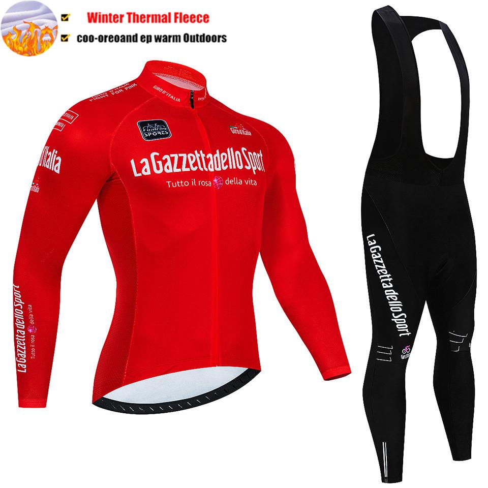 

2025 Tour De Giro D ITALIA комплект веломайки зимняя термофлисовая одежда с длинным рукавом для велоспорта одежда для горного велосипеда велокостюм XXL