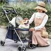 Kitty Teddy Portable Pet Stroller: Lightweight, Folding, Car-Mounted for Small Pets