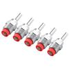 5pcs Stainless Steel Copper Cap Automatic Pig Nipple Drinker Waterer Red Cap Long Rod