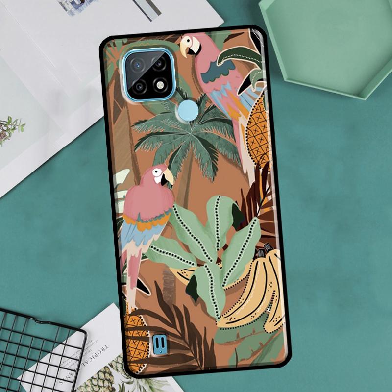 Vintage Leaves Flower For OnePlus 10 Pro 9 Pro 8T 9R Nord2 Case For Realme 9 8 Pro 8i 9i C35 GT Neo 2 3 Master