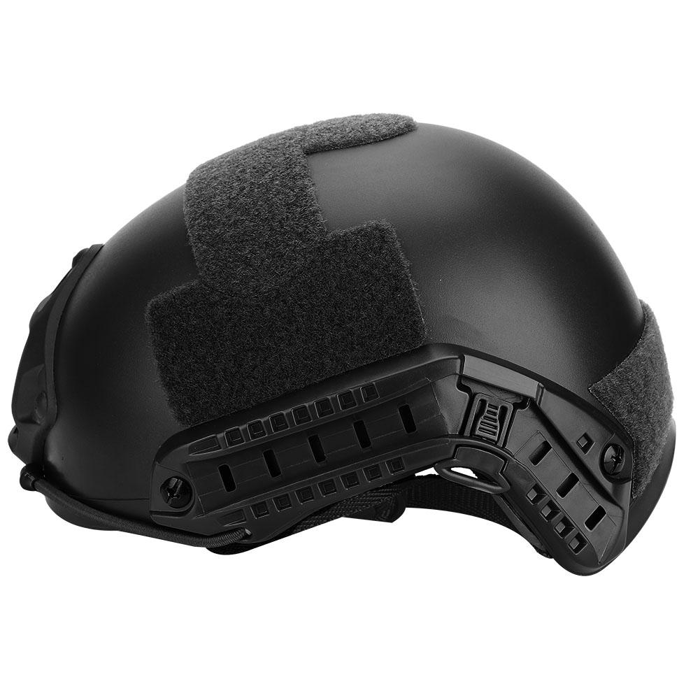 SCHNELL Leichter Schienenhelm Schutzbrillen Version MH Taktisch für CS Radfahren (Schwarz)