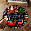 1pc Christmas Happy New Year Round Chair Mat Area Rug - Non-Slip, Floor Mat for Office, Bedroom, and Indoor Decor -1002011