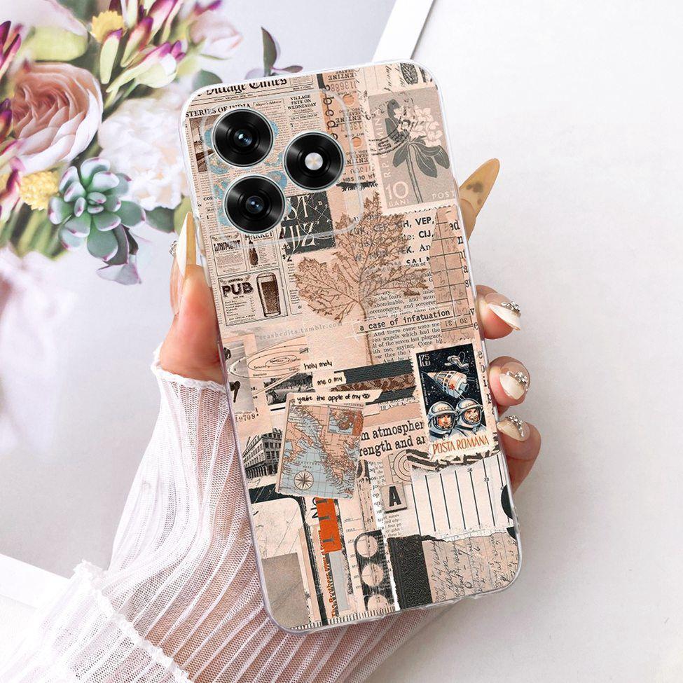 Etui na Honor X5C Plus Pokrowiec Przezroczysty Luksusowy Uroczy Kot Moda Motyl Fajny Malowany Obudowa Na Honor X5cPlus