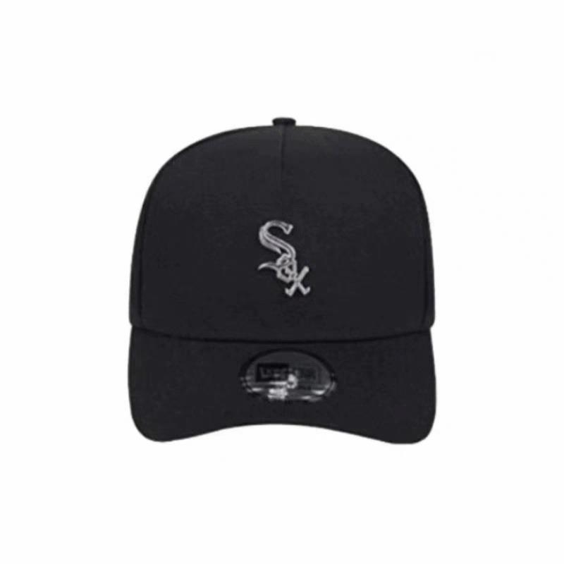 New Era Logo design metal peaked cap unisex couple style black 12718138