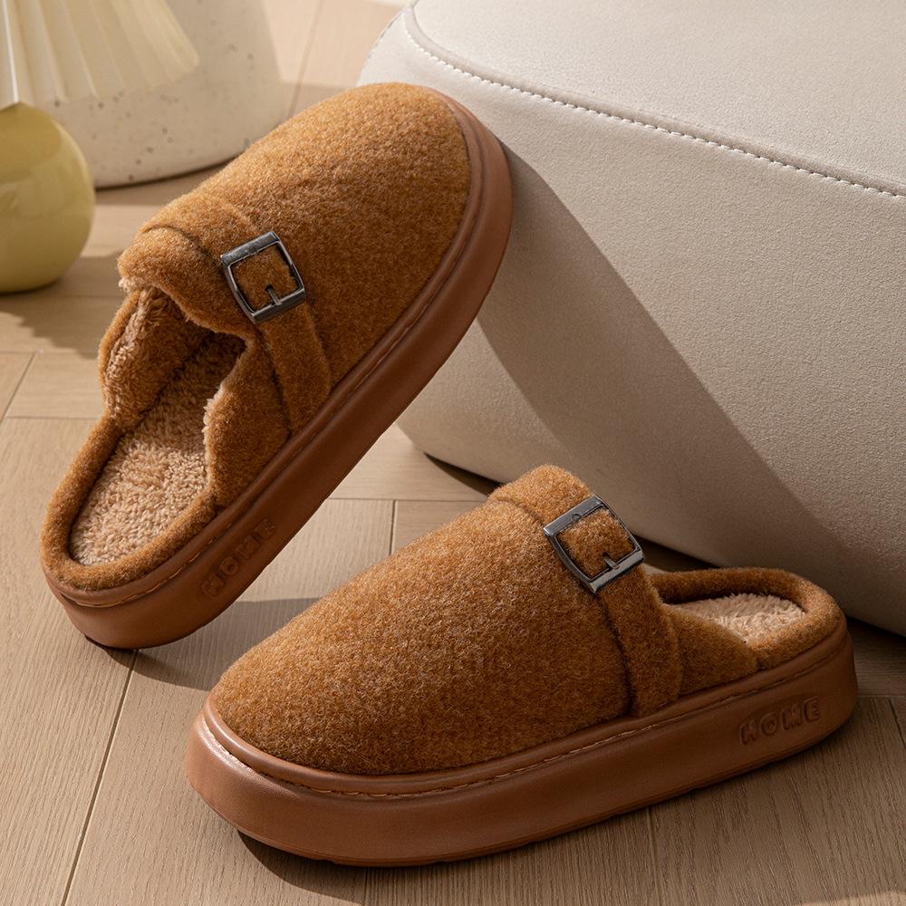 Winter Damen Hausschuhe Warm Weich Besohlt Bequem Outdoor Rutschfest Geeignet Paare Mode Schlafzimmer Hausschuhe