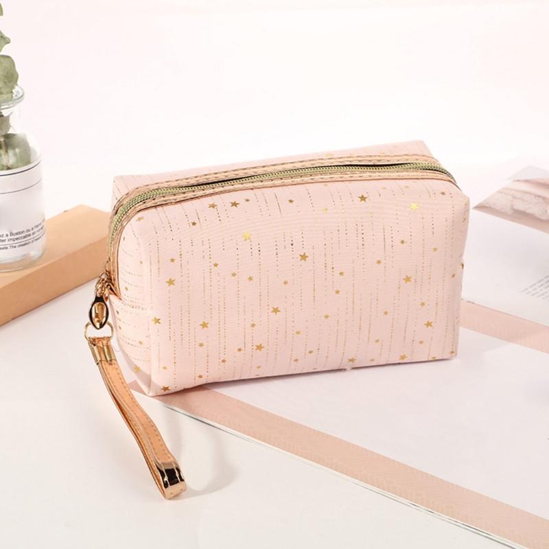 Women Star Decoration Cosmetic Bag Soft Make Up Storage Bag Travel Makeup Toiletry Package Bag Organizer Pouch Case