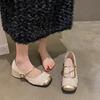 Fashion Women's Mary Janes Shoes 2024 Summer New Fashion Platform High Heels Pumps Female Party Dance Wedding Shoes Female Large Size 40