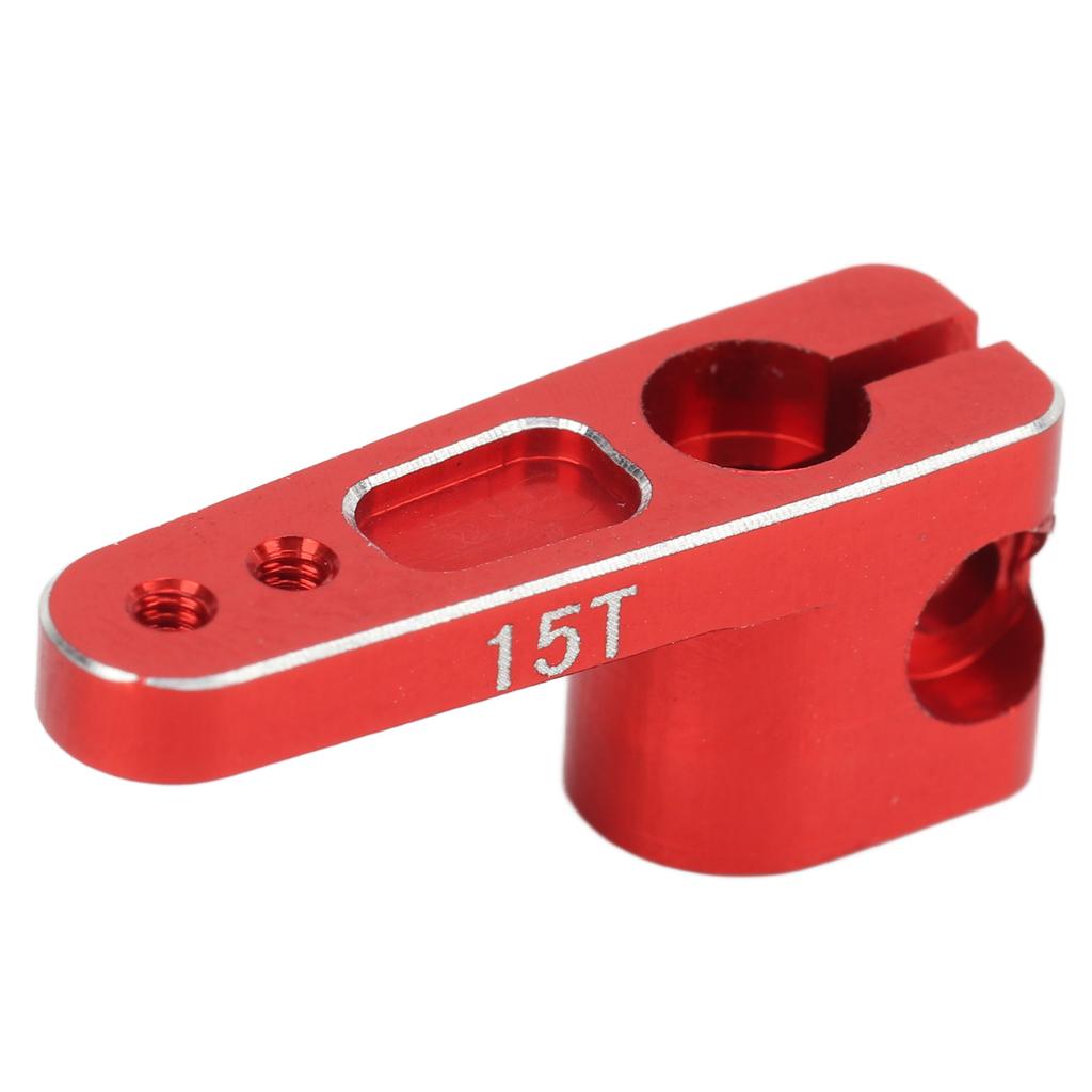Metal Servo Arm Aluminum Alloy 15T Stable RC Steering Servo Horn for AXIAL SCX24 124 RC Car Red