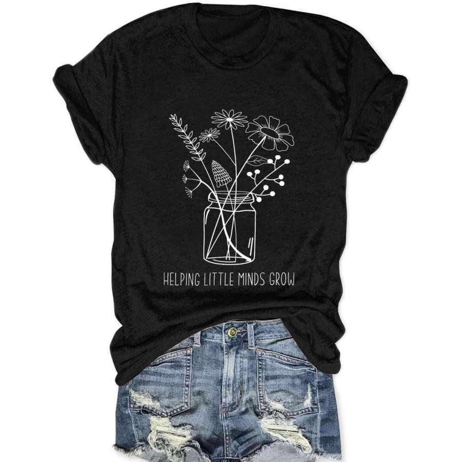 Savarana Women s Spread Kindness Shirt Cute Wildflower Botanical T-Shirt Novelty Positive Blessed Tops Tee S