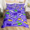 Rustic Suburb Duvet Cover Countryside House Tree Hand Graffiti Bedding Set Nature Scenery Comforter Cover Blue River Quilt Cover