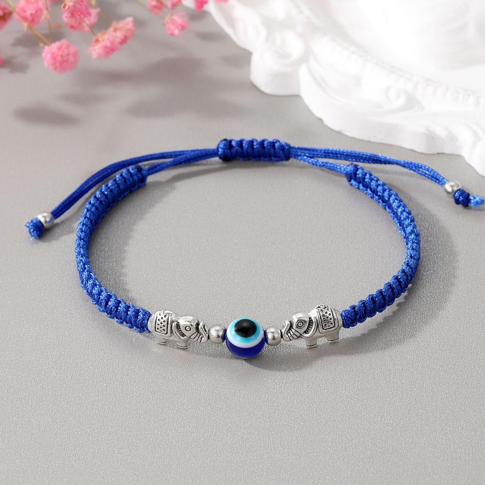 Fashion Braided Flower Elephant Woven Hand Rope Lucky Bracelet For Women Demon Eye Bracelet