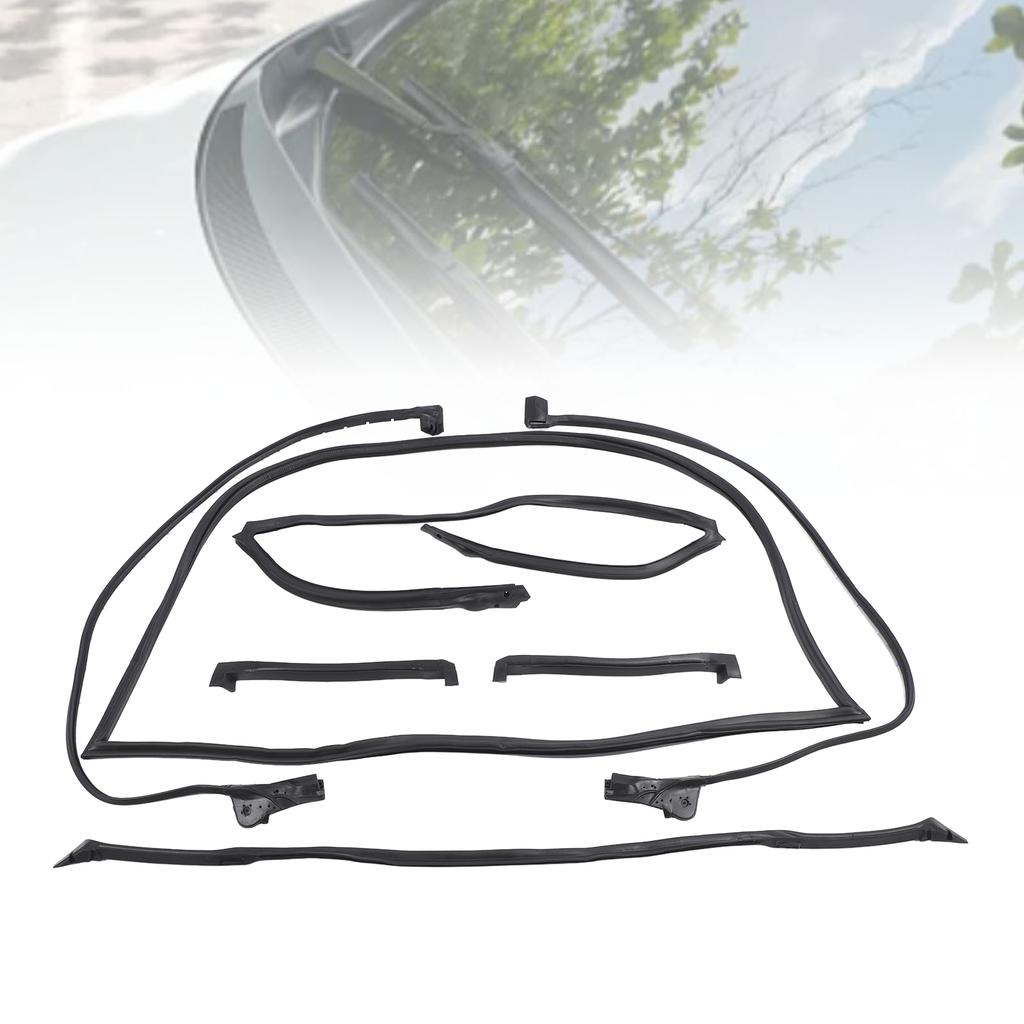 7pcs Full Weatherstrip Kit 9096GGW Water Resistance Rubber Car Seal Strip Set for C4 Coupe 1990‑1996