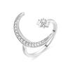 Ring - LUXENTER - Meral - Brilliant Zirconia - Rhodium Finish - Width 19.5 Mm