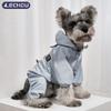 Capa de Chuva para Cão Macacão para Filhote Jaqueta Impermeável Roupas para Pet Bulldog para Cães Pequenos e Médios Chihuahua Yorkshire Capuz