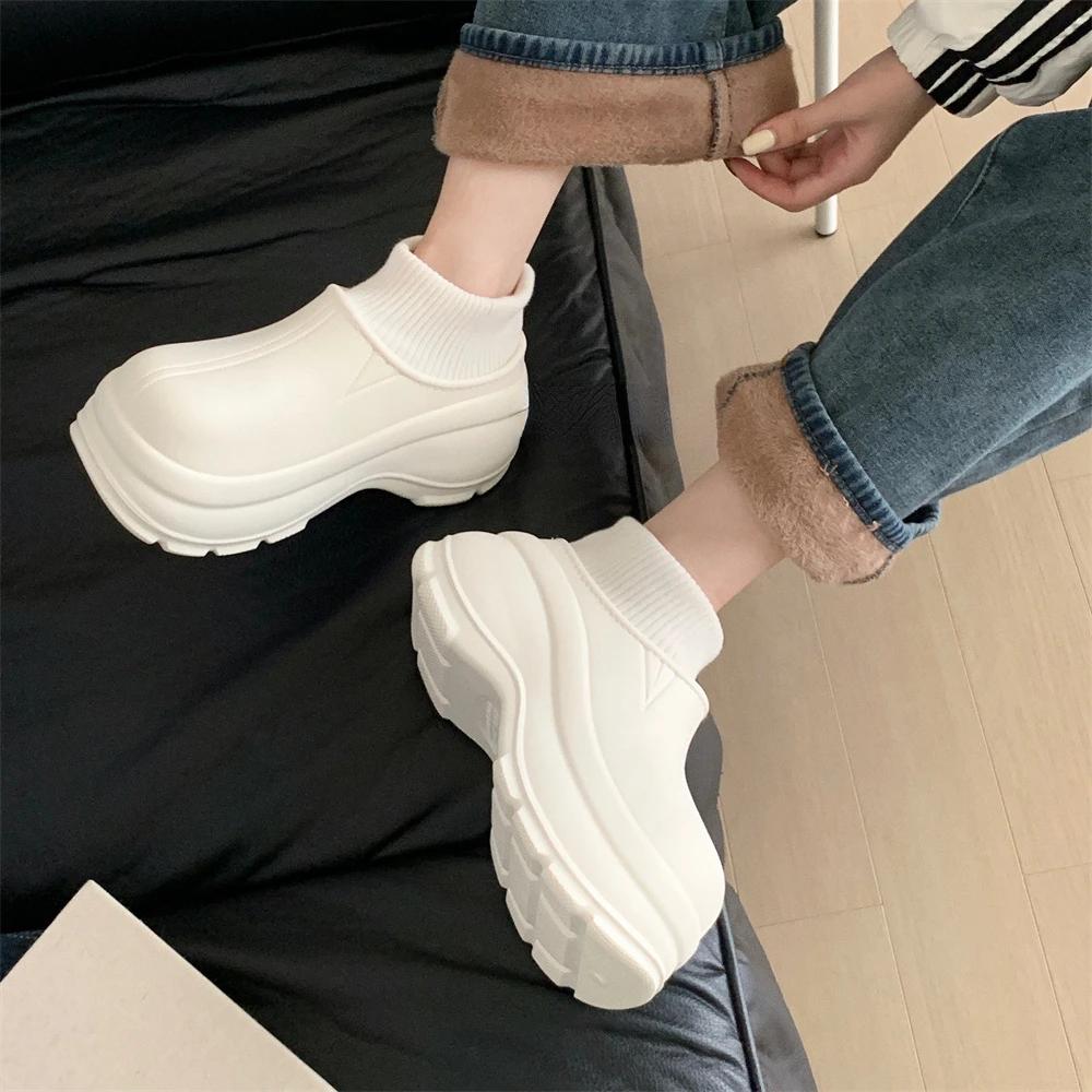 Fashion Snow Boots Winter New Women's Warm Padded Cotton Shoes Indoor Thickened Bottom Waterproof Cotton Boots Soft Bottom Ankle Boots