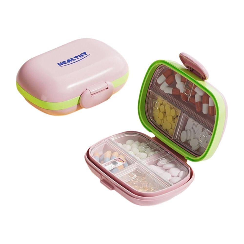 Moisture-Proof Portable Pill Box 7 Compartment Dustproof Medicine Organizer Food Grade Compact Travel Pill Dispenser