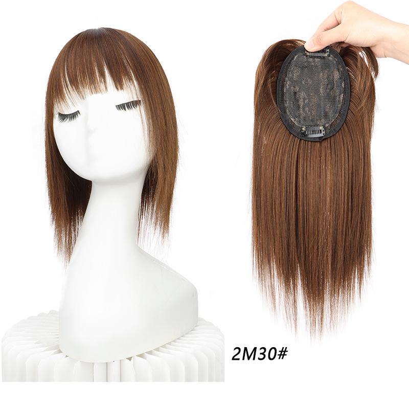 Hair Patch Wig: Synthetic Topper for White Hair Coverage
