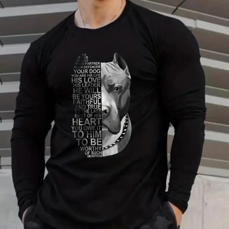 Футболки с принтом «Собака» и буквами — фото 4