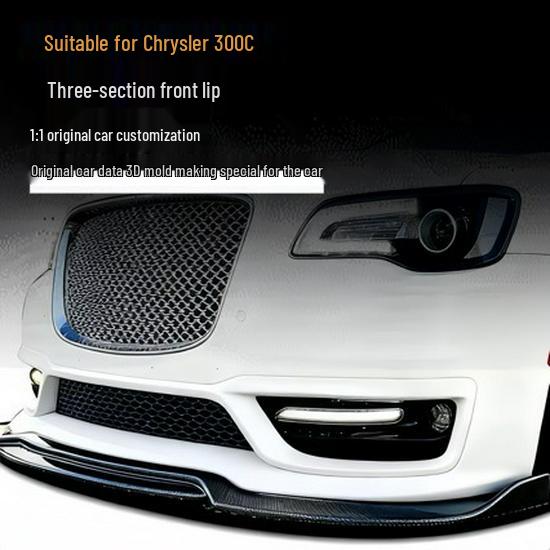 3dílný přední splitter pro 2012-2014 Chrysler 300S/SRT8