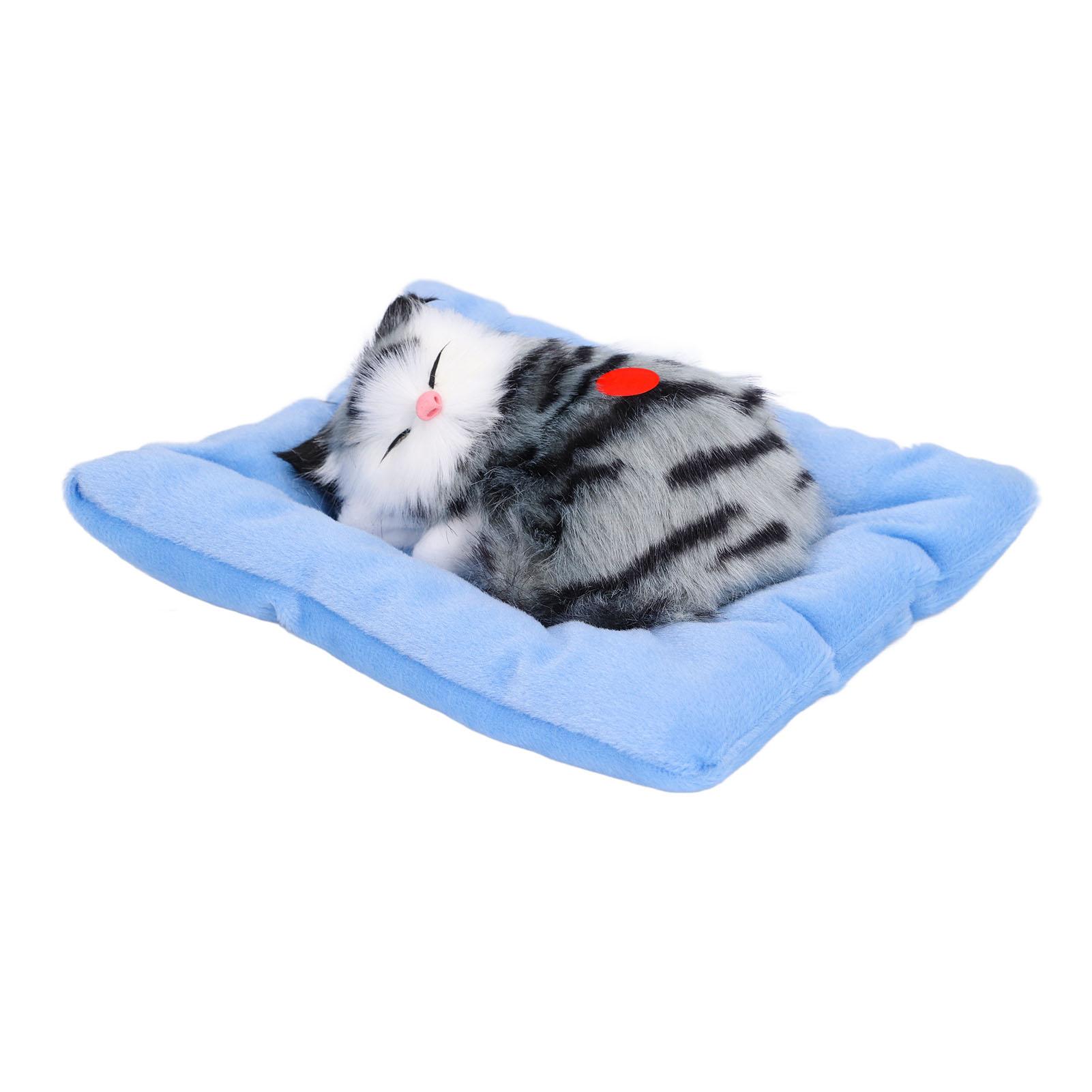 Искусственные кошки Спящий котенок Кукла Игрушка Симуляция Спящей кошки на подушке Интерактивная игрушка-питомец со звуком Активированный уголь Type 1