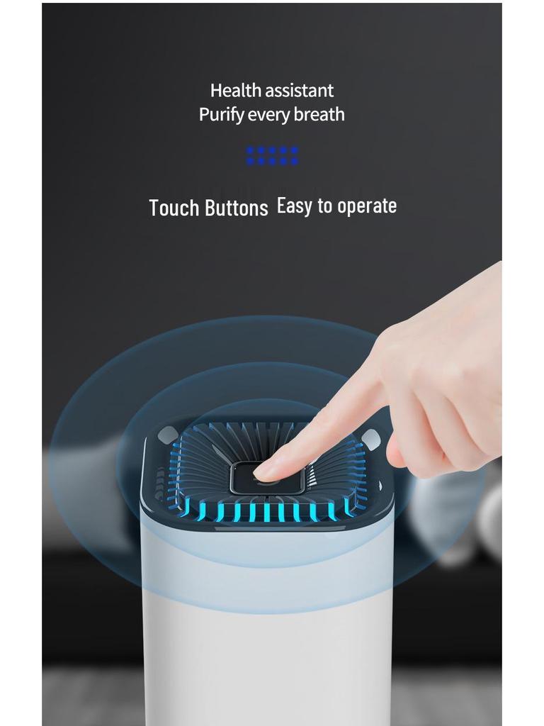 Compact Car Ion Air Purifier: Odor & Smoke Eliminator for Office or Desktop