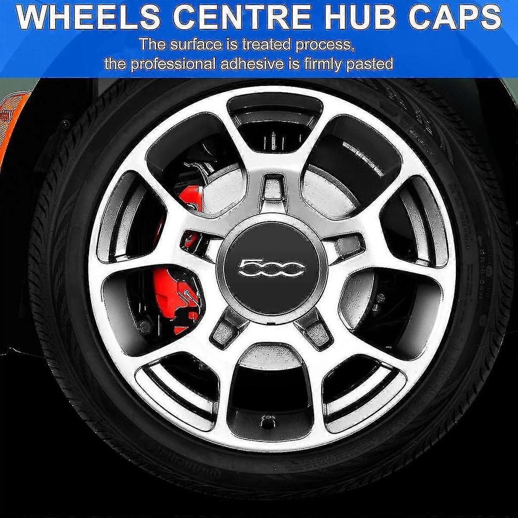 4pcs 133mm Hubcap for Fiat 500 Wheels Centre Hub Caps Set 68078419AC 68078421AC Dust Cover Sliver 51