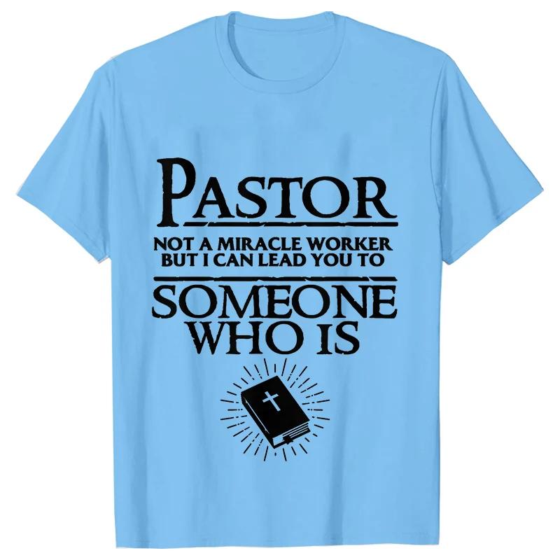 Pastor Cool Křesťanská trička pro muže Letní streetové oblečení Krátký rukáv Manžel Přítel Narozeninové dárky Tričko Pánské oblečení