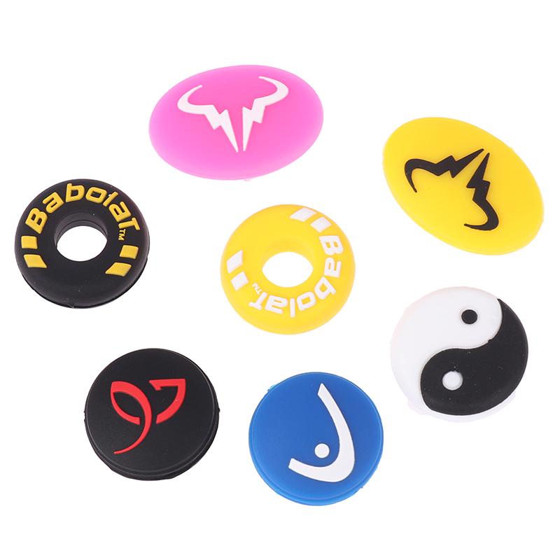 Tennis Racket Vibration Dampeners Silicone Anti-Vibration Tennis Shockproof Absorber Smile Face Shock Pad Accessories Random