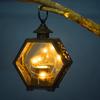 Classic City Retro LED Candlestick with Battery-Warm Light Alloy Ornament