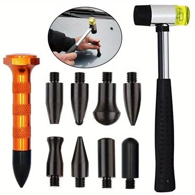 Caroseria universală a vehiculului PDR fără vopsea, ciocan de reparare a loviturilor de grindină, kit de instrumente pentru îndepărtarea stiloului, ciocan de cauciuc