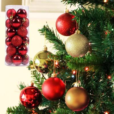 24 Stück Weihnachtskugeln schaffen Atmosphäre, Ornamente, auffällige Weihnachtsdekoration, festliche schöne Weihnachtskugeln